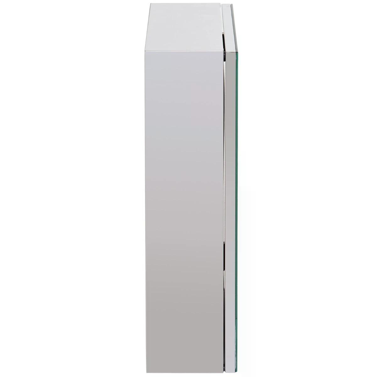 HOMCOM Stainless Steel Wall-mounted Bathroom Mirror Storage Cabinet 300mm (W) - Furnedo