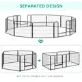 PawHut 12 Panels Heavy Duty Puppy Playpen, for Small Dogs, Indoor and Outdoor Use - Silver - 7