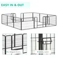PawHut 12 Panels Heavy Duty Puppy Playpen, for Small Dogs, Indoor and Outdoor Use - Silver - 5