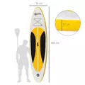 Outsunny 10' x 30" x 6" Inflatable Stand Up Paddle Board, Non-Slip & Ultra-Light Deck with ISUP Accessories, Adj Paddle, Backpack Bag, and Three Bottom Fins, for Youth Adults Beginner, White - 3