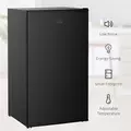 HOMCOM Under Counter Fridge, 91L Small Fridge with Chiller Box, Removable Shelf, Reversible Door, Adjustable Legs, Mini Refrigerator, Black - 8