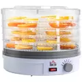 HOMCOM 5 Tier Food Dehydrator, 245W Food Dryer Machine with Adjustable Temperature Control for Drying Fruit, Meat, Vegetable, Jerky and Pet Treat, White - 1