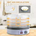 HOMCOM 5 Tier Food Dehydrator, 245W Food Dryer Machine with Adjustable Temperature Control for Drying Fruit, Meat, Vegetable, Jerky and Pet Treat, White - 6