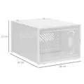HOMCOM 18PCS Clear Shoe Box, Plastic Stackable Shoe Storage Box for UK/EU Size up to 12/46 with Magnetic Door for Women/Men, 28 x 36 x 21 cm - 3