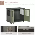 PawHut Dog Crate Table for Medium and Large Dogs with Magnetic Door for Indoor Use, 85 x 55 x 75 cm, Grey - 5
