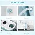 HOMCOM Foldable Bathtub Kids Bath Tub with Lid Large Freestanding Bathtubs Home Sauna for Toddler Children Teenage 1 - 12 Years - 6