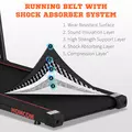 HOMCOM Foldable Walking Treadmill, with LED Display and Wheels, for Home, Office, Gym, Red - 7