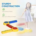 Outsunny Five-Piece Kids Stepping Stones and Balance Bridge w/ Non-Slip Surface & Bottom. for Toddlers - Multicoloured - 7