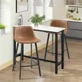 HOMCM Kitchen Stools Set of 2, 97cm Sitting Height with Integrated stable structure, Brown - 2