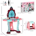 AIYAPLAY 31 Piece Kids Dressing Playset, with Magical Princess Mirror, Light and Sound - Pink and Blue - 3