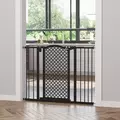 PawHut 74-105cm Pet Safety Gate Stair Barrier, with Auto Close, Double Locking - Black - 2