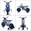 HOMCOM 12V Kids Electric Motorcycle Ride-On, with Training Wheels, for Ages 3-6 Years - Blue - 8