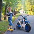 HOMCOM 12V Kids Electric Motorcycle Ride-On, with Training Wheels, for Ages 3-6 Years - Blue - 2