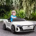 HOMCOM Audi Licensed 12V Kids Electric Ride-On, with Remote Control, Suspension System, Lights, Music, Motor - White - 2