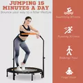 HOMCOM 40" Foldable Mini Fitness Trampoline, with Adjustable Foam Handle, Orange - 7