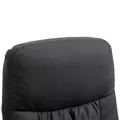 HOMCOM Swivel Recliner Chair with Footstool, PU Leather Armchair and Ottoman with High Back and Round Base for Living Room, Black - 8
