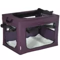 PawHut 60cm Pet Carrier, with Cushion, for Miniature Dogs - Purple - 1