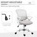 Vinsetto Office Chair Mesh Swivel Desk Chair with Lumbar Back Support Adjustable Height Armrests Grey - 4