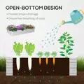 Outsunny Raised Garden Bed with Greenhouse, Steel Planter Box with Plastic Cover, Roll Up Window, Dual Use for Flowers, Vegetables, Fruits and Herbs, 185L x 95W x 92H cm, Clear - 7