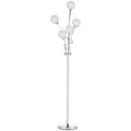 HOMCOM Crystal Floor Lamps for Living Room Bedroom with 5 Light, Modern Upright Standing Lamp, 34x25x156cm, Silver - 1