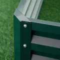 Outsunny Square Raised Garden Bed Box with Weatherized Steel Frame for Vegetables, Flowers, & Herbs, 120 x 120 x 30cm, Green - 7
