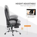 Vinsetto Heated 6 Points Vibration Massage Executive Office Chair Adjustable Swivel Ergonomic High Back Desk Chair Recliner with Footrest Dark Grey - 6