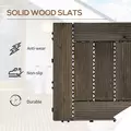 Outsunny 27 Pcs Wooden Interlocking Decking Tiles, 30 x 30 cm Outdoor Flooring Tiles, 2.5㎡ per Pack, for Patio, Balcony, Terrace, Hot Tub, Charcoal Grey - 4