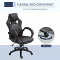 Vinsetto Office Chair Faux Leather Swivel Computer Desk Chair for Home Office with Wheels Armrests Black - 6
