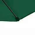 Outsunny 2.5M Garden Cantilever Parasol, Offset Roma Patio Umbrella Hanging Sun Shade Canopy Shelter with 360° Rotation and Cross Base, Green - 8