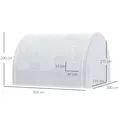Outsunny 3 x 3 x 2 m Polytunnel Greenhouse with Roll-up Side Walls, Walk-in Grow House Tent with Steel Frame, Reinforced Cover, Zipped Door and 6 Mesh Windows for Garden, White - 3