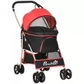 PawHut 3 In 1 Detachable Pet Stroller, for Extra Small and Small Dogs - Red - 1