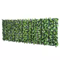 Outsunny Artificial Leaf Hedge Screen Privacy Fence Panel for Garden Outdoor Indoor Decor 3M x 1M Light Green and Dark Green - 1