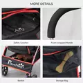 PawHut 3 In 1 Detachable Pet Stroller, for Extra Small and Small Dogs - Red - 8