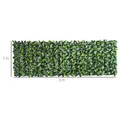 Outsunny Artificial Leaf Hedge Screen Privacy Fence Panel for Garden Outdoor Indoor Decor 3M x 1M Light Green and Dark Green - 3