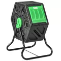 Outsunny 65L Garden Compost Bin, Single Chamber Rotating Composter, Compost Maker with 24 Ventilation Openings and Steel Legs - 1