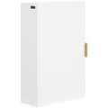 kleankin Bathroom Wall Cabinet, Over Toilet Storage Cupboard with Adjustable Shelves for Hallway, Living Room, White - 1