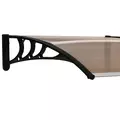 Outsunny Front Door Canopy Outdoor Awning Aluminium Rigid Plastic Polycarbonate Rain Shelter UV Water Rain Resistant 100 x 75cm Brown - 8
