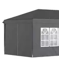 Outsunny 3 x 6 m Pop Up Gazebo with Sides and Windows, Height Adjustable Wedding Camping Party Tent Canopy Marquee with Storage Bag for Garden, Event, Black - 8