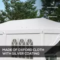 Outsunny 3 x 6 m Garden Pop Up Gazebo, Wedding Party Tent Marquee, Water Resistant Awning Canopy with Sidewalls, Windows, Carry Bag, White - 4