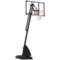 SPORTNOW 2.4-2.9m Adjustable Basketball Hoop and Stand with Weighted Base, Portable on Wheels, Black - 1