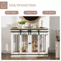 PawHut Dog Crate Furniture for Large Dogs, Double Dog Cage for Small Dogs - 4