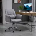 Vinsetto Swivel Computer Office Chair Mid Back Desk Chair for Home Study Bedroom, Light Grey - 2