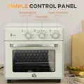 HOMCOM 20L 90-230℃ Mini Electric Oven - Cream - 7