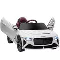 HOMCOM Bentley Bacalar Licensed 12V Kids Electric Car, with Remote Control, White - 1