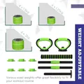 SPORTNOW 20kg 6-In-One Adjustable Weight Dumbbells Set, Barbell, Kettlebell, Push Up Stand - Green - 5