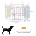 PawHut Pet Playpen Crate, with Six Panels, Door, for Indoors and Outdoors - 3