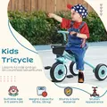 AIYAPLAY Kids Trike, Tricycle, with Adjustable Seat, Basket, Bell, for Ages 2-5 Years - Blue - 4