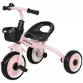 AIYAPLAY Kids Trike, Tricycle, with Adjustable Seat, Basket, Bell, for Ages 2-5 Years - Pink - 1