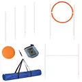 PawHut Dog Agility Training Equipment for Dogs with Carry Bag - Multicoloured - 1