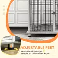 PawHut Indoor Dog Crate Furniture, Side End Table, with Soft Washable Cushion, Lockable Doors, for Large Dogs - 8